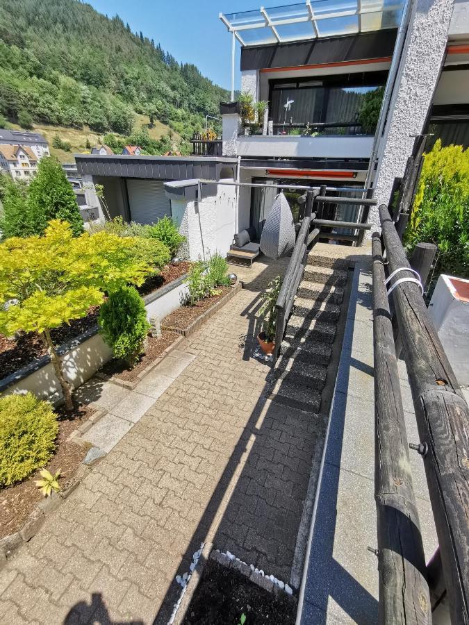 Terrassenwohnung Mit Toller Aussicht & Zentrumsnah Hornberg Exterior foto